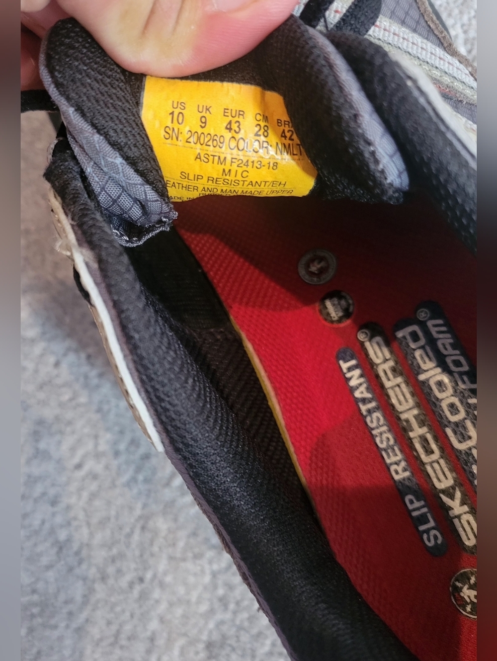 Skechers Work Slip Resistant Steel Toe Sneakers - Size‎ 10 - Picture 7 of 11